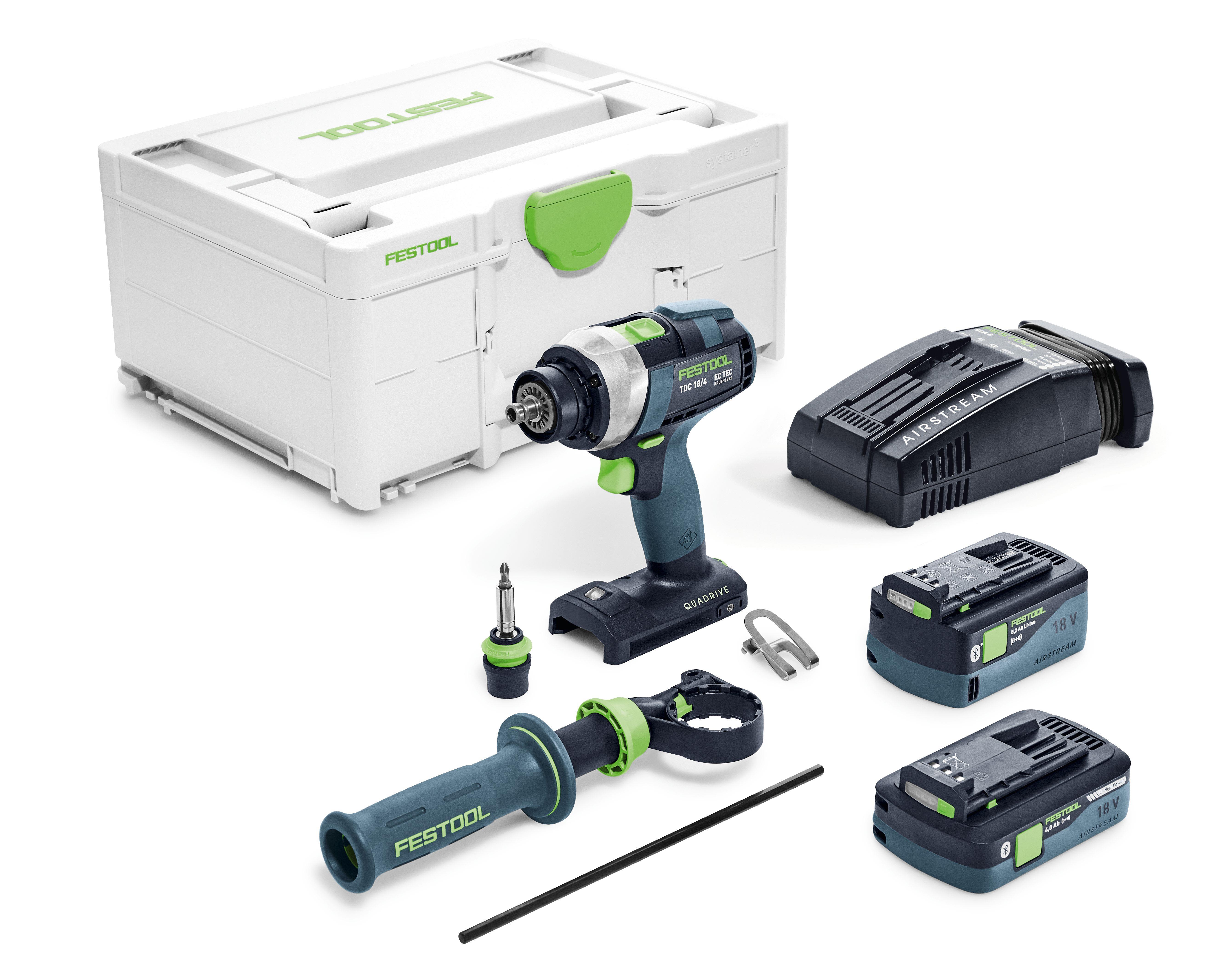 Festool TDC 18/4 5,2/4,0 I-Plus-SCA Skruvdragare med batteri och laddare