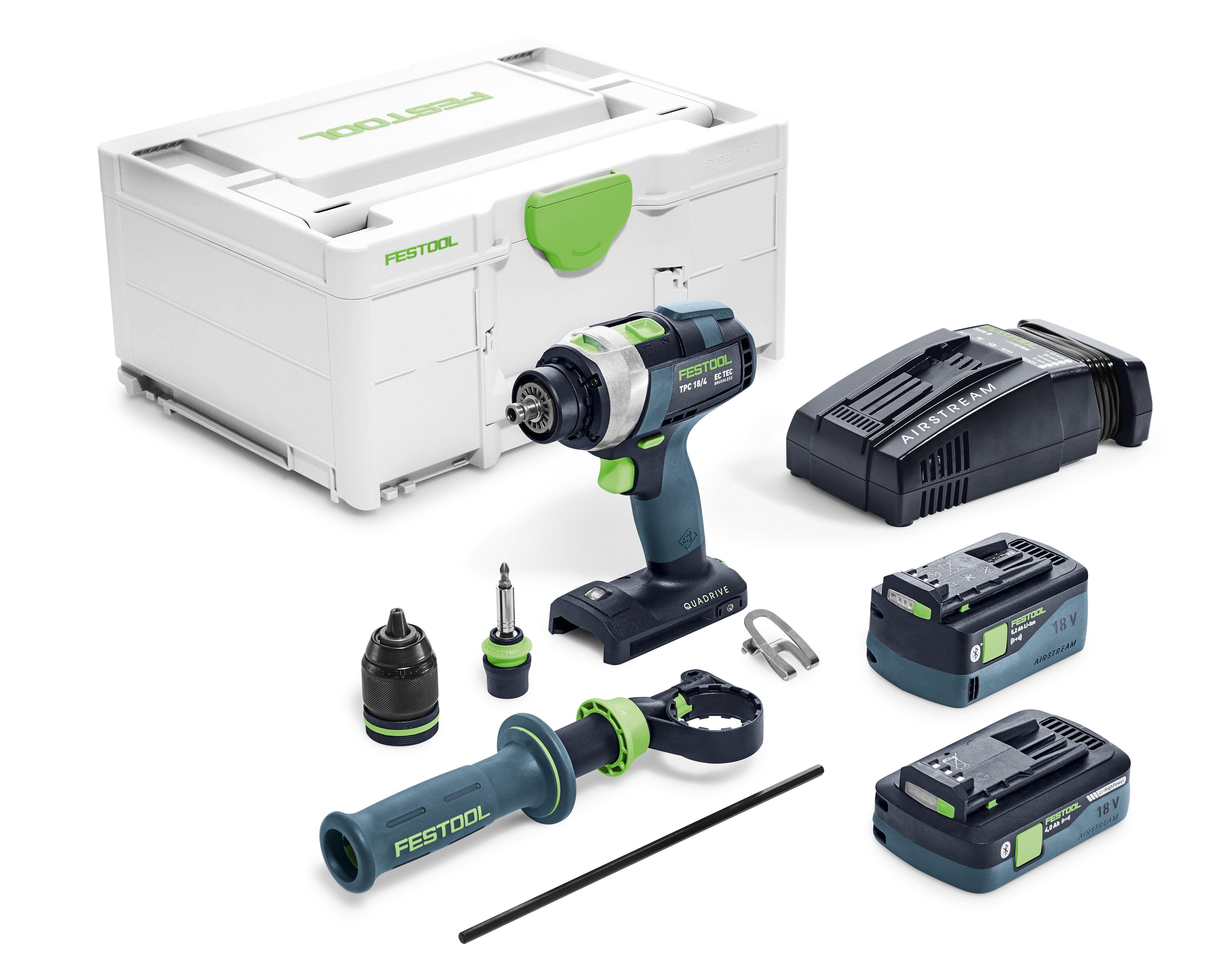 Festool TPC 18/4 5,2/4,0 I-Plus-SCA Skruvdragare med batteri och laddare