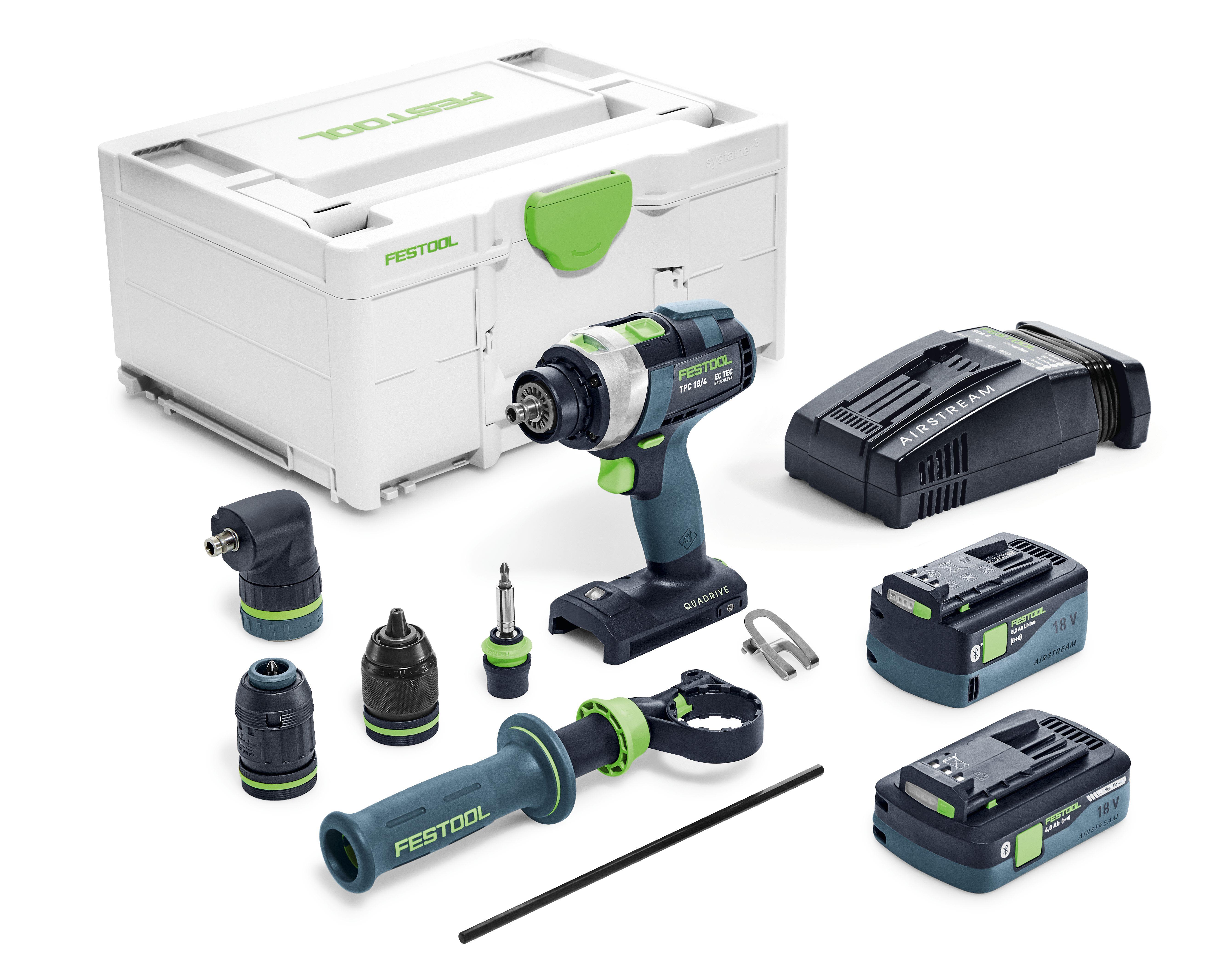 Festool TPC 18/4 5,2/4,0 I-Set/XL-SCA Skruvdragare med batteri och laddare