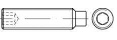 REYHER MT6SS Stoppskrue blankforsinket, ISO 4028 M12 x 80 mm, 50-pakning