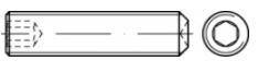REYHER 040292100060010 Stoppskrue blankforsinket, ISO 4029, 200-pakning M6 x 10 mm