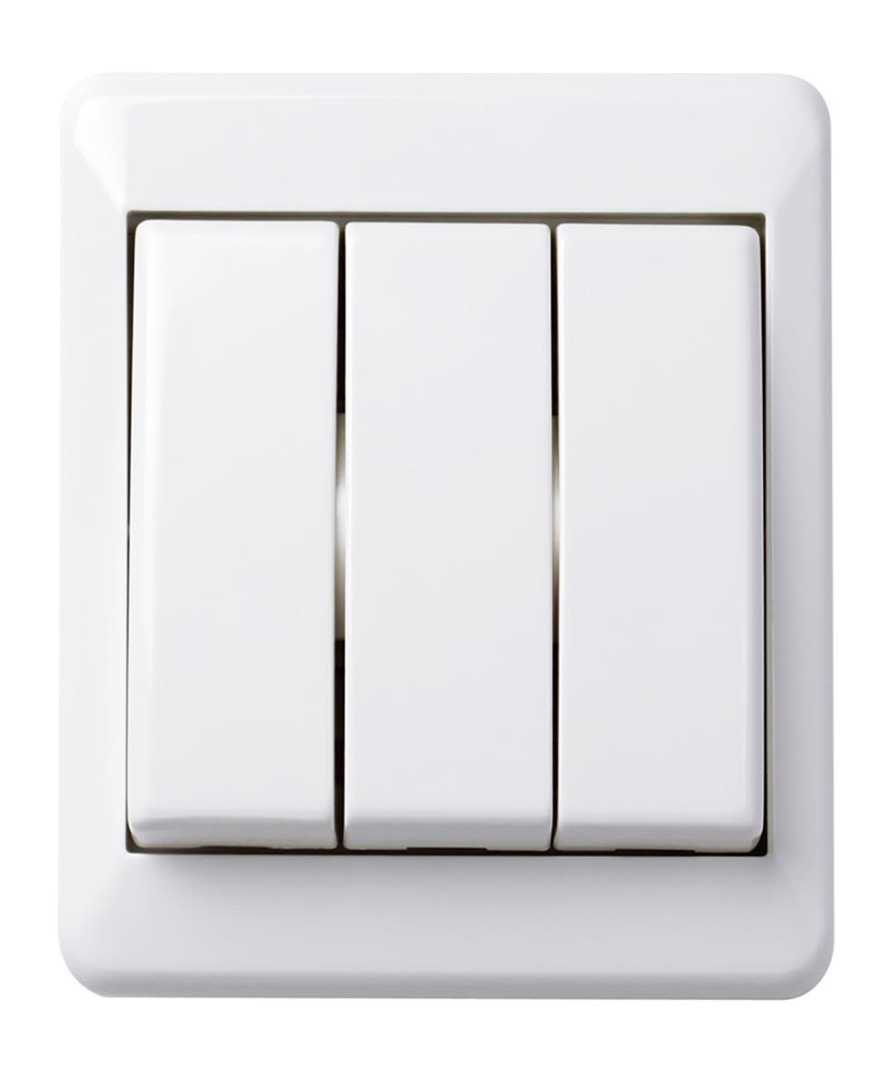 Elko EKO07554 Strømbryter renhvit, hurtigtilkobling, IP21 3x1-polet
