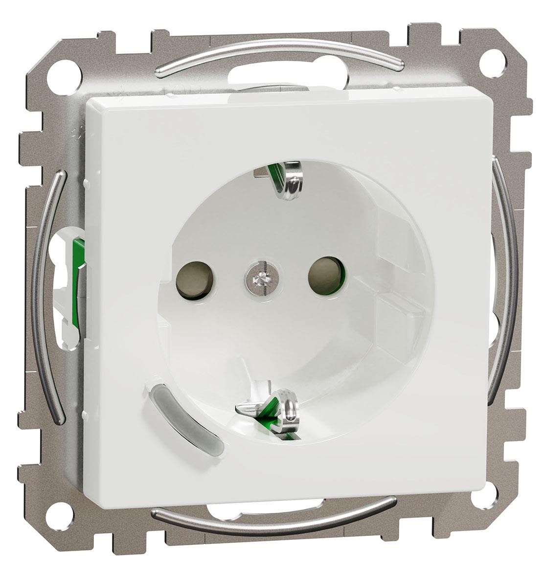 Schneider Electric Wiser WDE002172 Vägguttag 1-vägs, Zigbee Vit