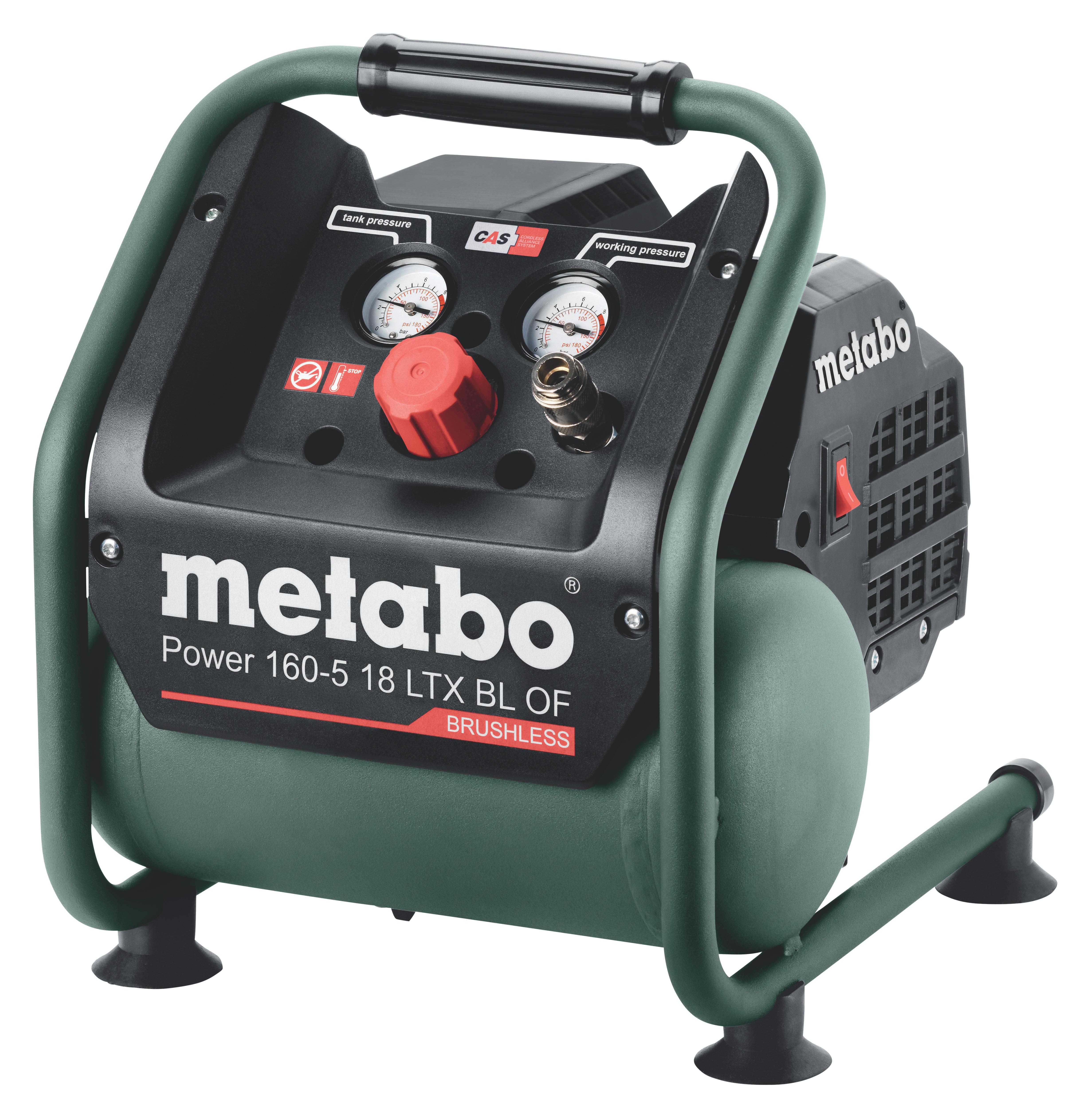 Metabo POWER 160-5 18 LTX BL OF - Luftkompressor - trådløs - oljefri - 70 l/min - 5 liter - 120 l/min - uten batteri - 18 V - SOLO
