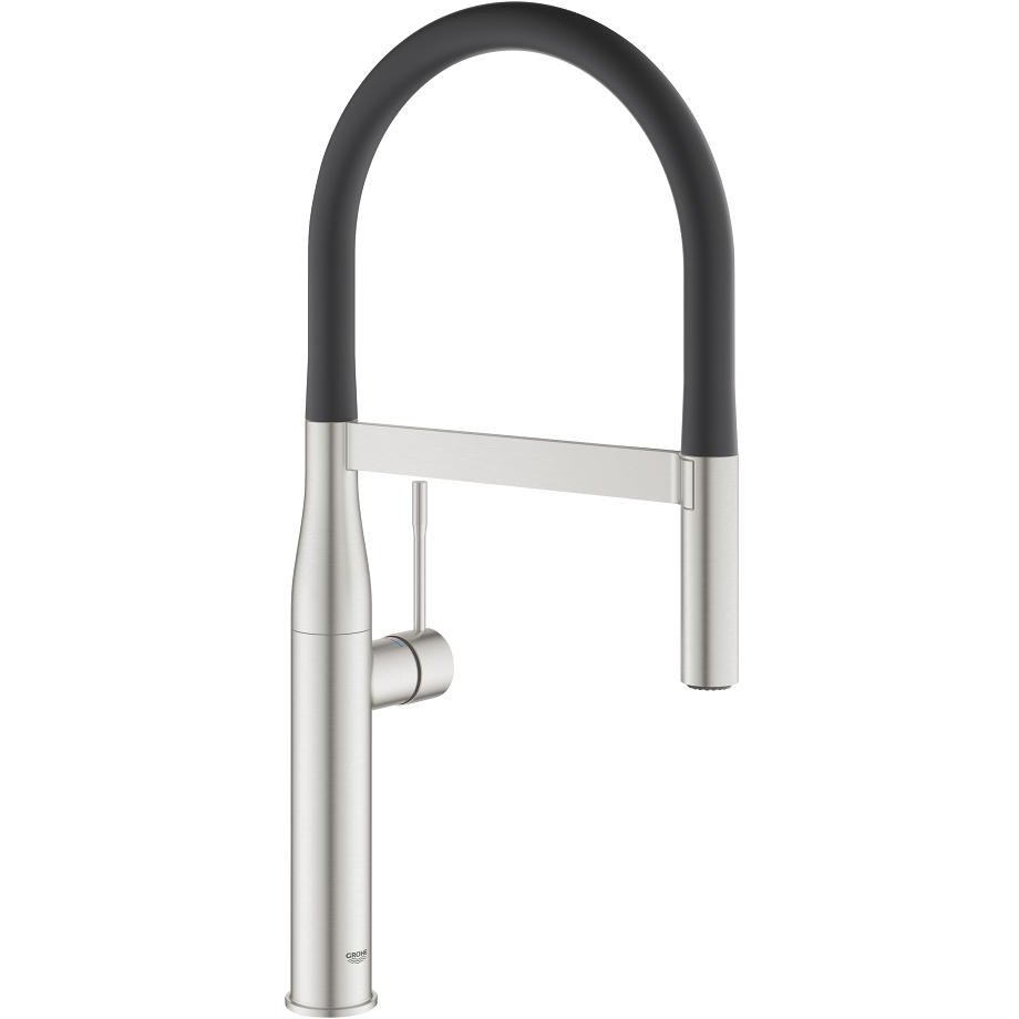 Grohe Essence New Kjøkkenbatteri høy tut, uten maskinavstenging Supersteel