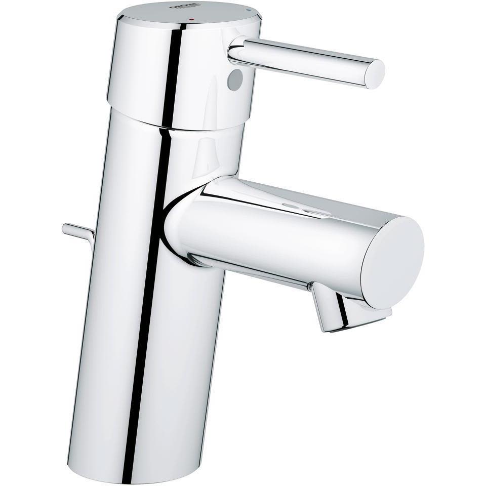 GROHE Concetto håndvaskarmatur med løftestang og 1 1/4 bundventil samt 3/8 fleksible tilslutningsslanger