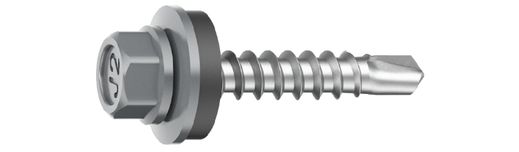 Ejot SAPHIR-KOMBI Byggskrue Ø4,9 x 60 mm, lakkert, 100-pakning Mursteinsrød