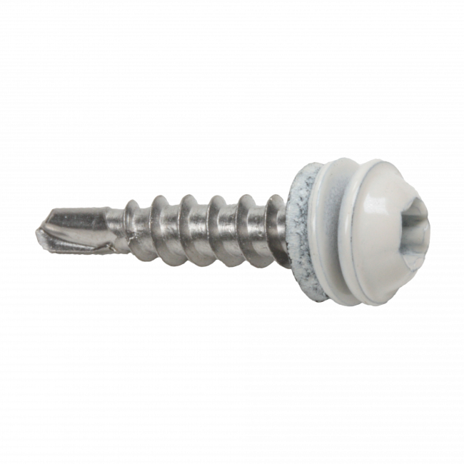 Heco 9620019 Frontruteskrue 4,8 x 25mm, 100-pakning Hvit