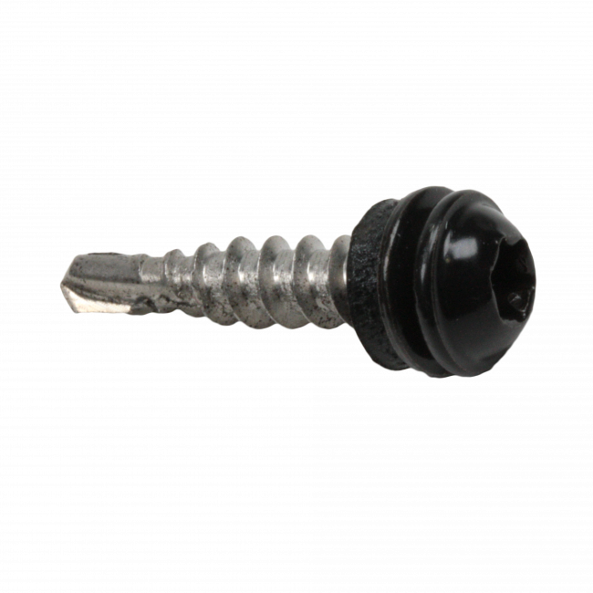 Heco 9620018 Frontruteskrue 4,8 x 25mm, 100-pakning Svart