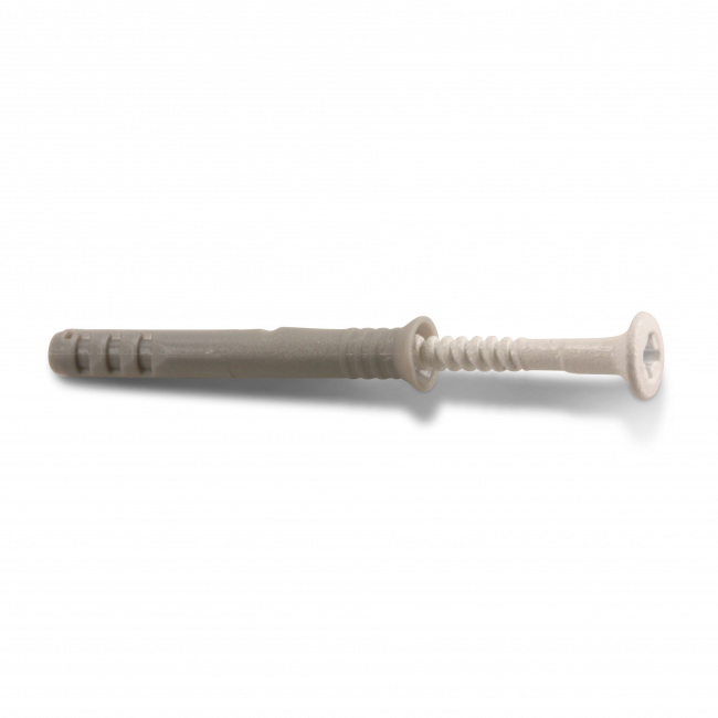 Heco 9601252 Spikerplugg nedsenket, 5 x 38 mm, Hvit, 10-pakning