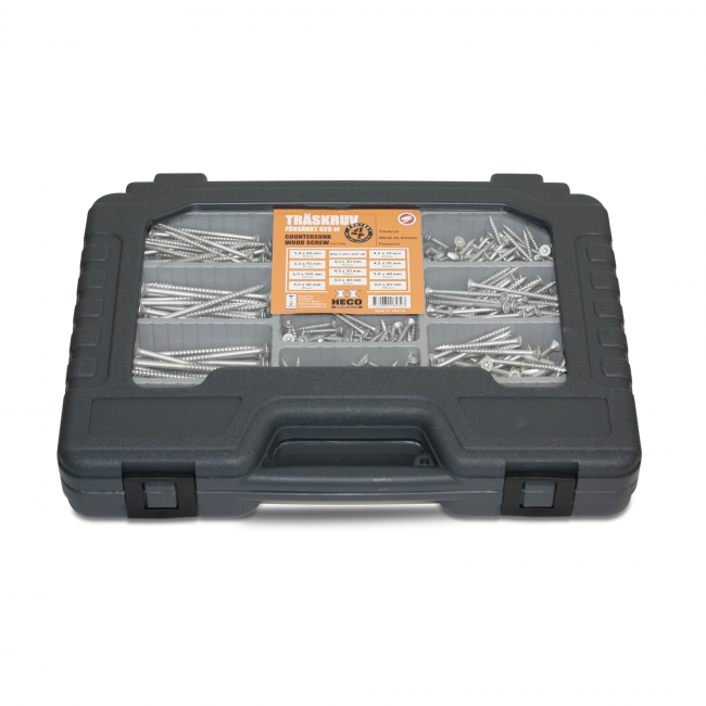 Heco 199124002007 Sortimentveske 625 skrue + 3 biter