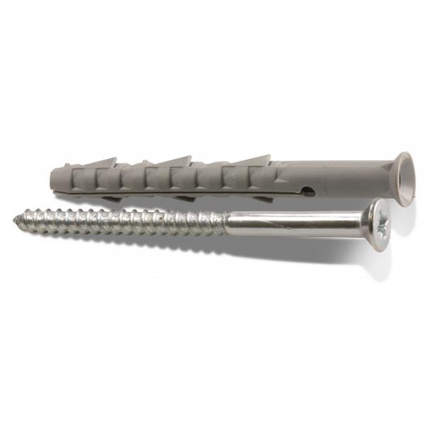 Heco 9605241 Fasadeplugg nedsenket, galvanisert, 5-pakning 10 x 140 mm