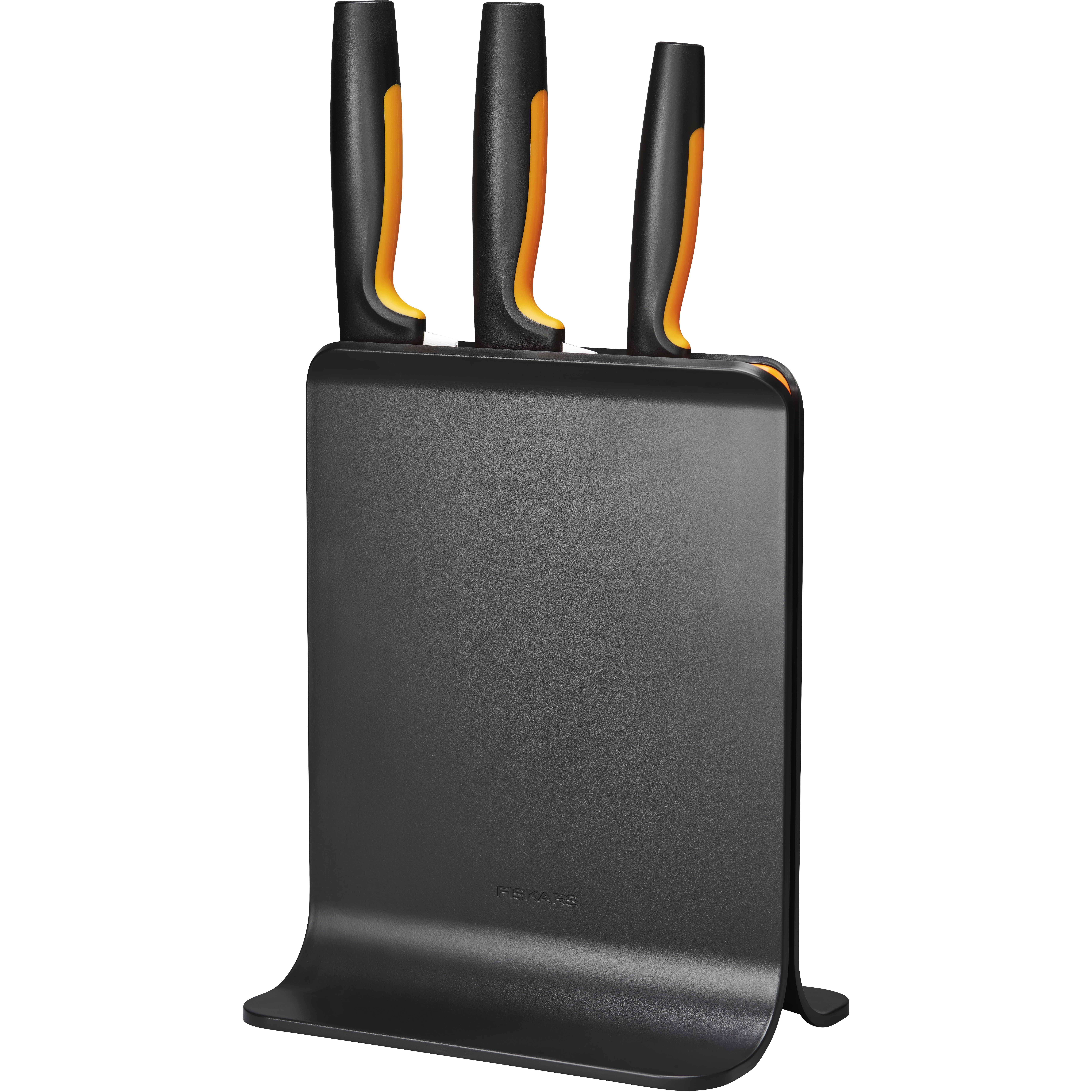 Fiskars Functional Form knivblokk i plast med 3 kniver 4 deler