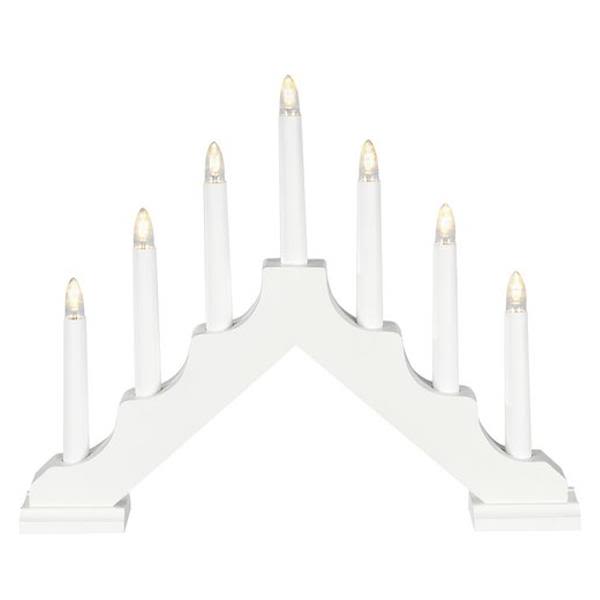 Konstsmide 2322-205 Adventsljusstake vit, 7 ljus