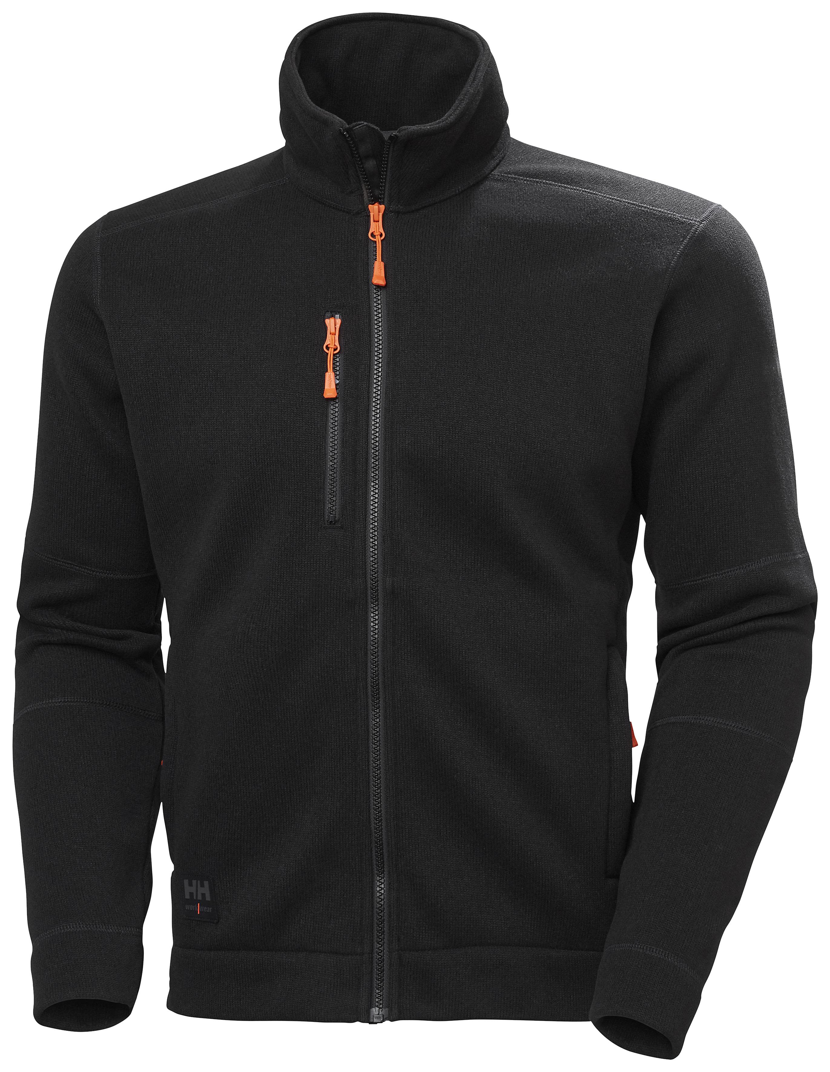 Helly Hansen Workwear Kensington 72250-990 Fleecetröja stickad, helzip Svart