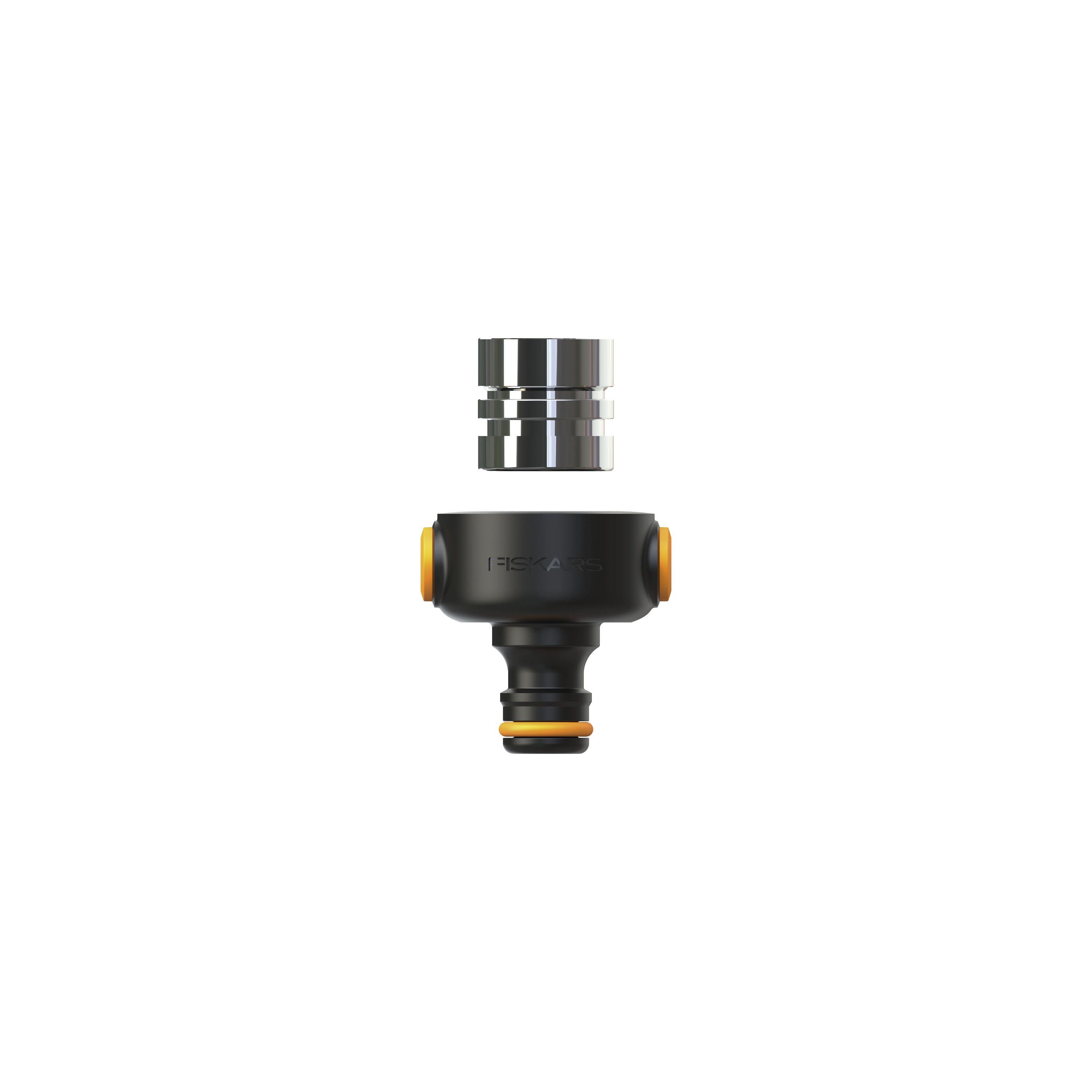Fiskars - Comfort kranadapter innendørskran 13,6 cm svart