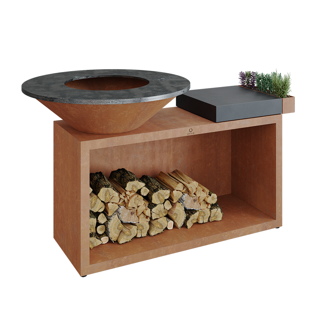 OFYR Island Corten 100 CD Grillbord skärbräda i keramik Cortenstål
