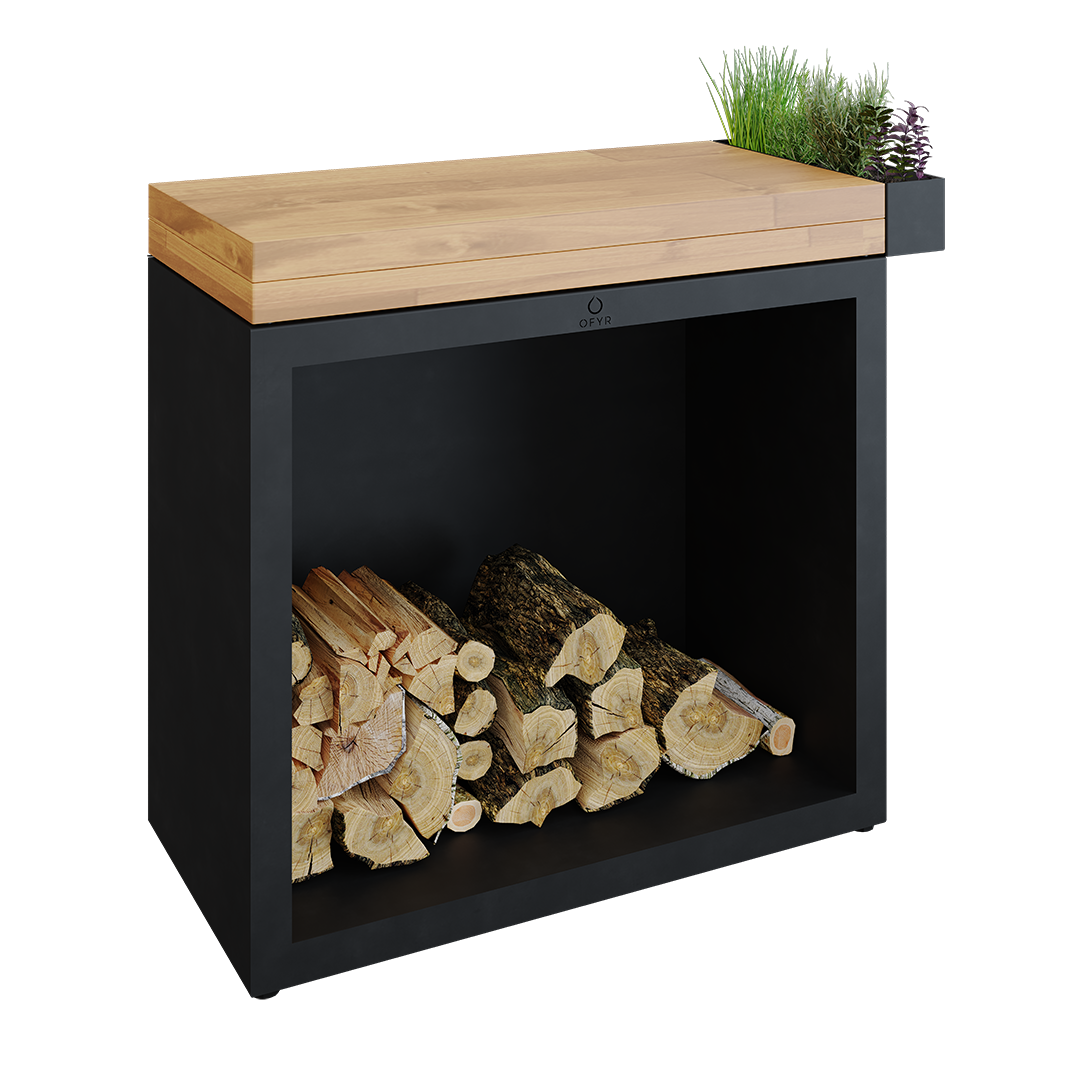 OFYR Butcher Block Storage 90 Black TW Arbetsbord svartlackerat stål