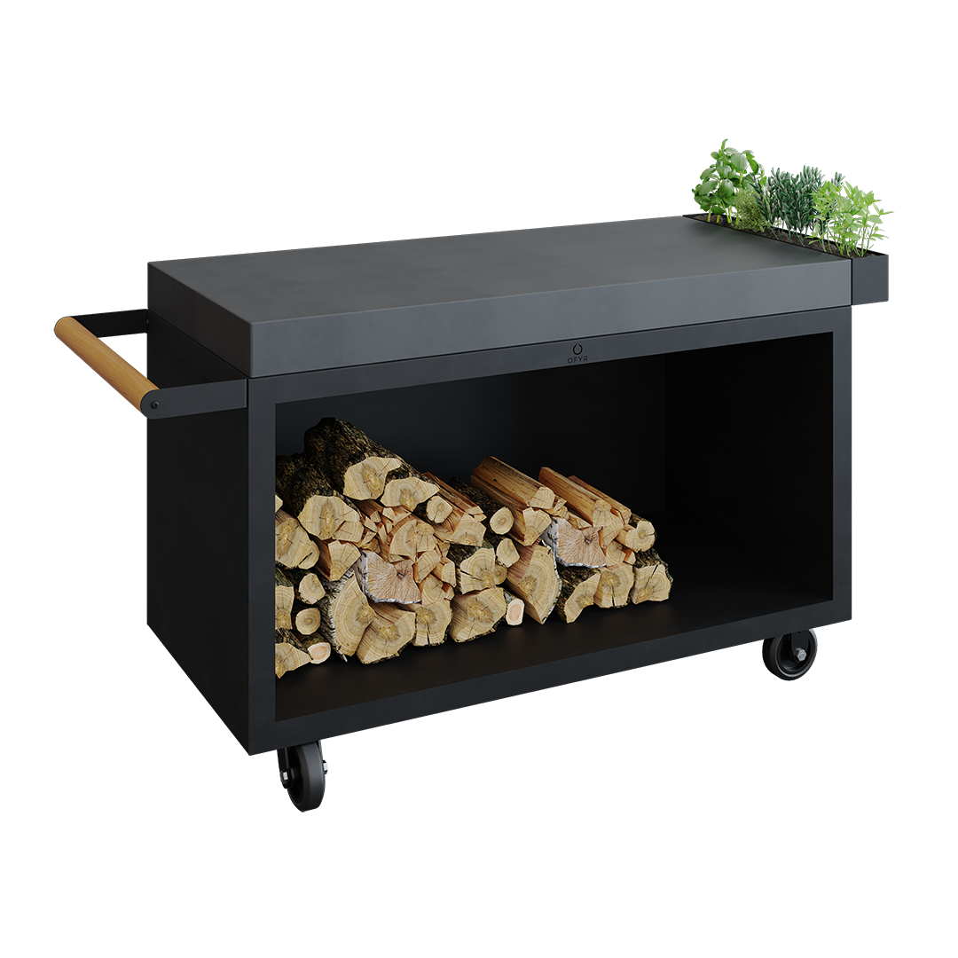 OFYR Mise en Place Table Black 135 PRO CD Arbetsbord 135x65cm Skärbräda i keramik