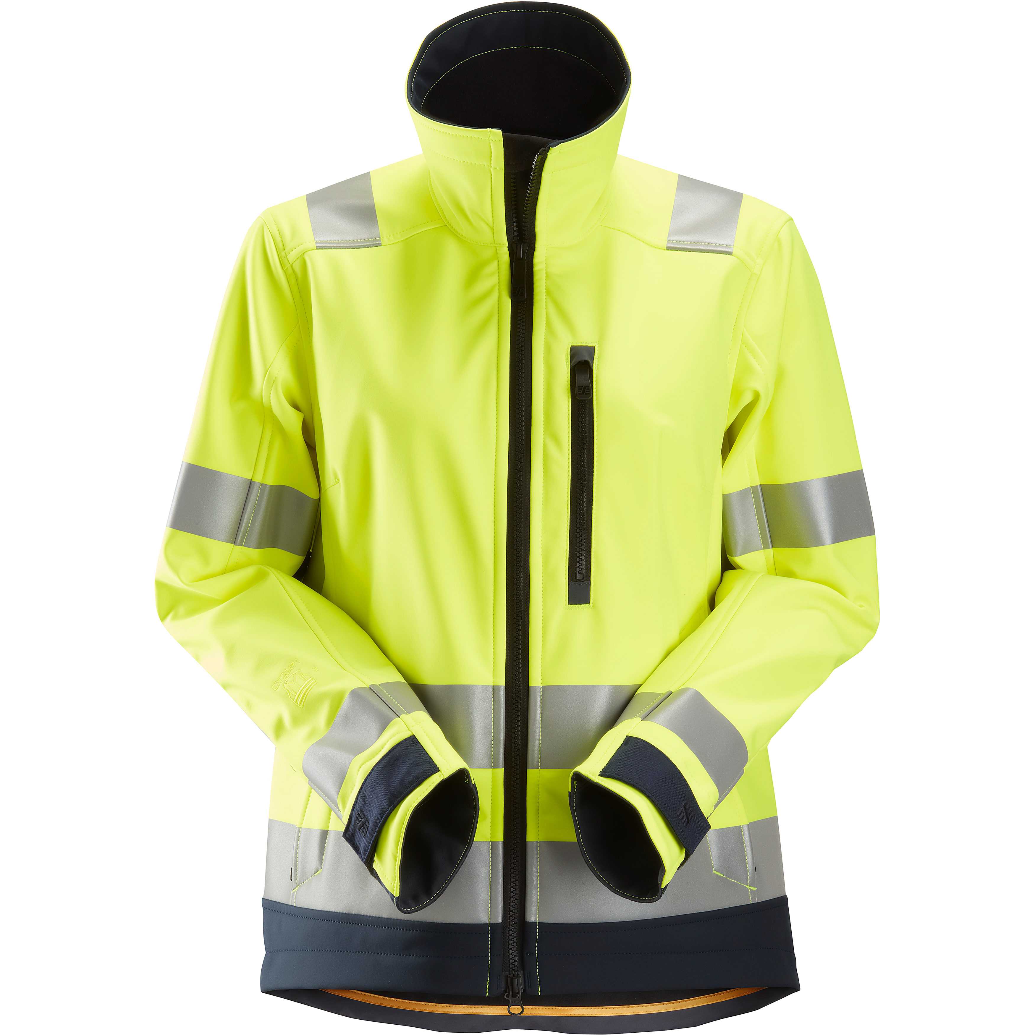 Snickers Workwear 1237 AllroundWork Softshelljakke varsel, gul/marineblå Varsel, Gul/Marineblå