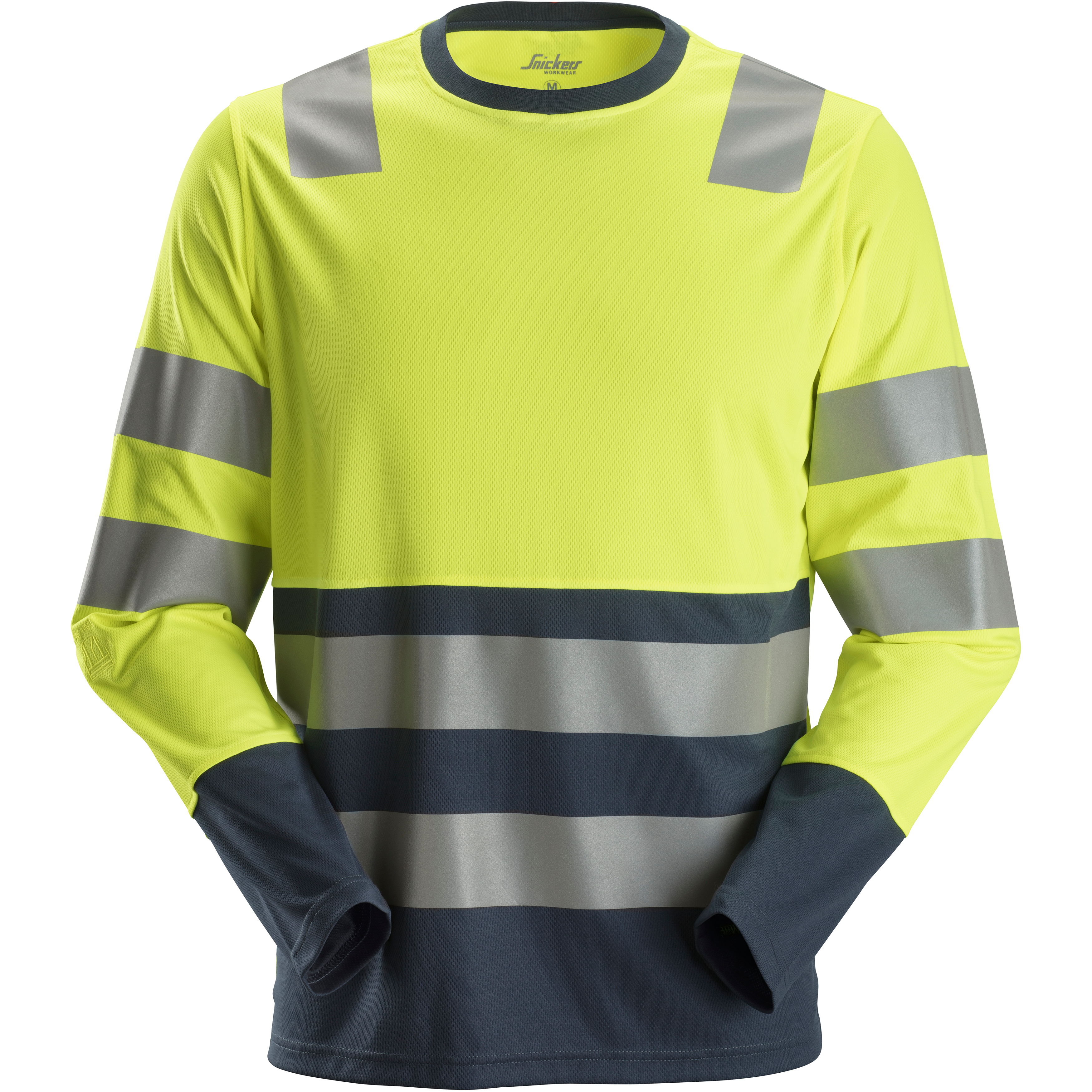Snickers Workwear 2433 T-shirt varsel, gul/marin Varsel, Gul/Marinblå
