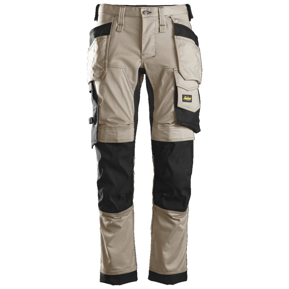 Snickers Workwear 6241 AllroundWork Håndværkerbukser Khaki, stræk Kaki