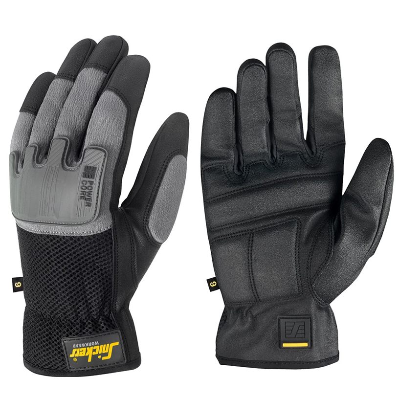 Snickers Workwear 9585 Power Core Handske svart/stengrå 8