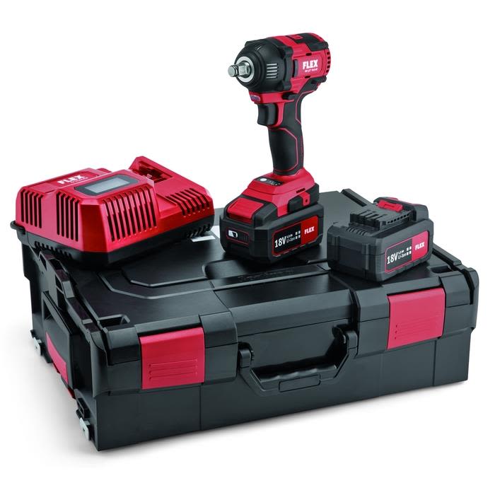 Flex ½" IW 18.0-EC Mutterdragare med batteri och laddare