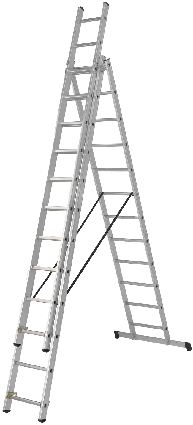 Skeppshultstegen 203-10 Kombistege 3-delad, aluminium 9,7 meter