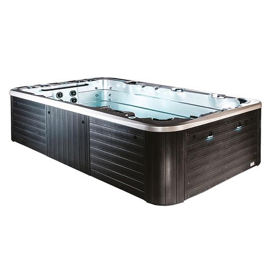 Swebad Aqua Gym Max Swimspa 4,49 x 2,31 x 1,3 m, 7000L Sterling Silver