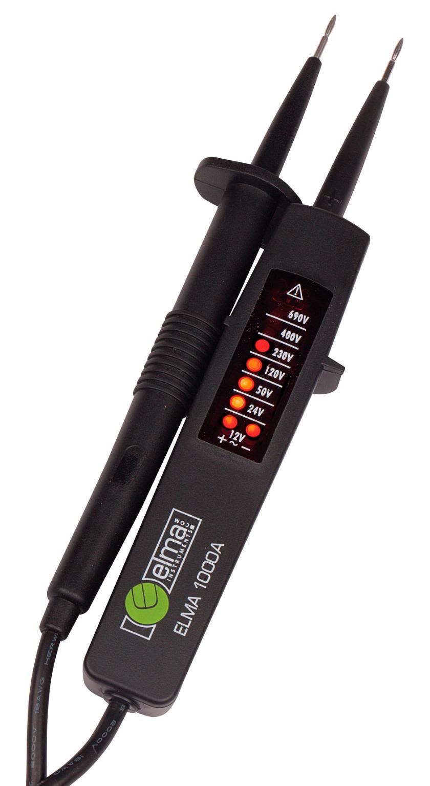 ELMA INSTRUMENTS Spændingstester 1000A  12, 24, 120, 230 og 400V AC/DC IEC 61010-1 KAT III 690V