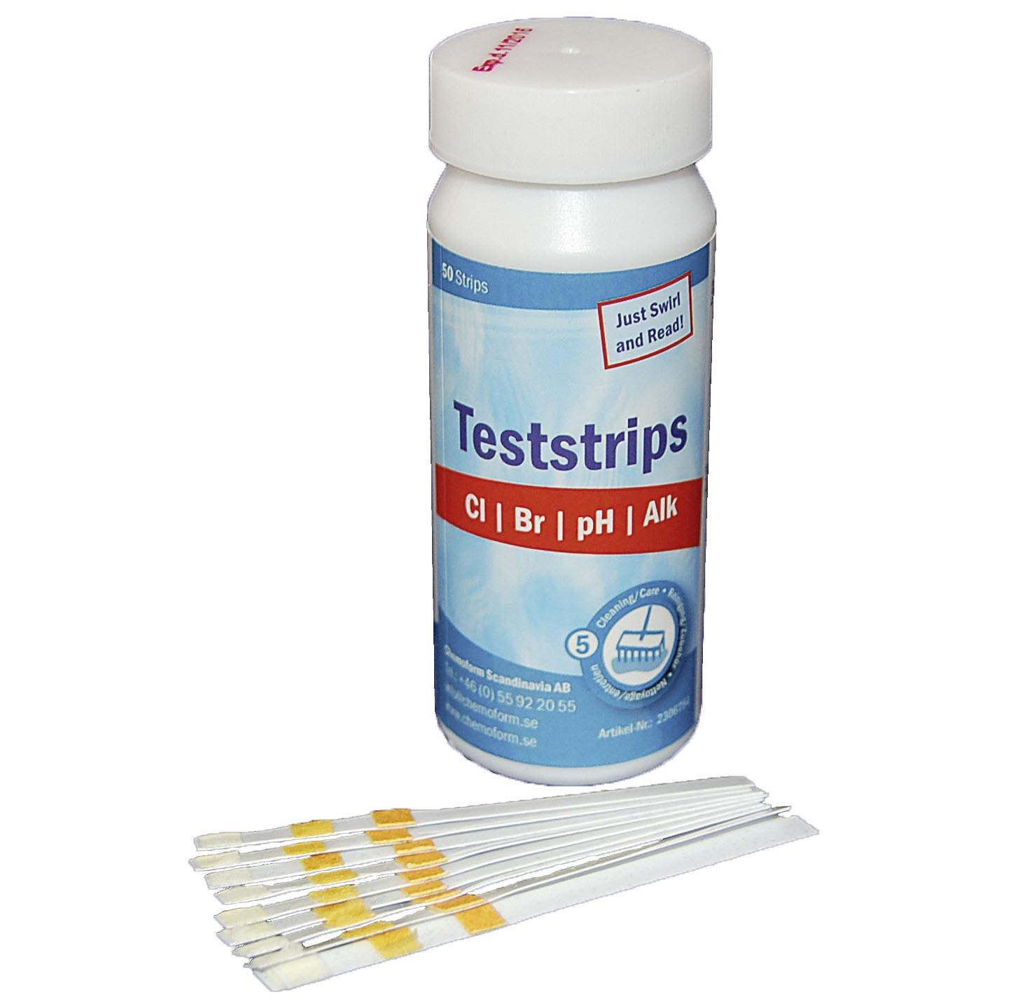 2306754 Teststrips pH/klor/brom/alkalinitet, pakke med 50 stk