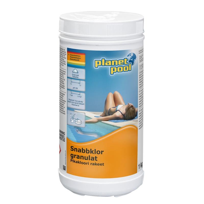 Planet Pool 501001PP Klorgranulat snabblösande, 1 kg