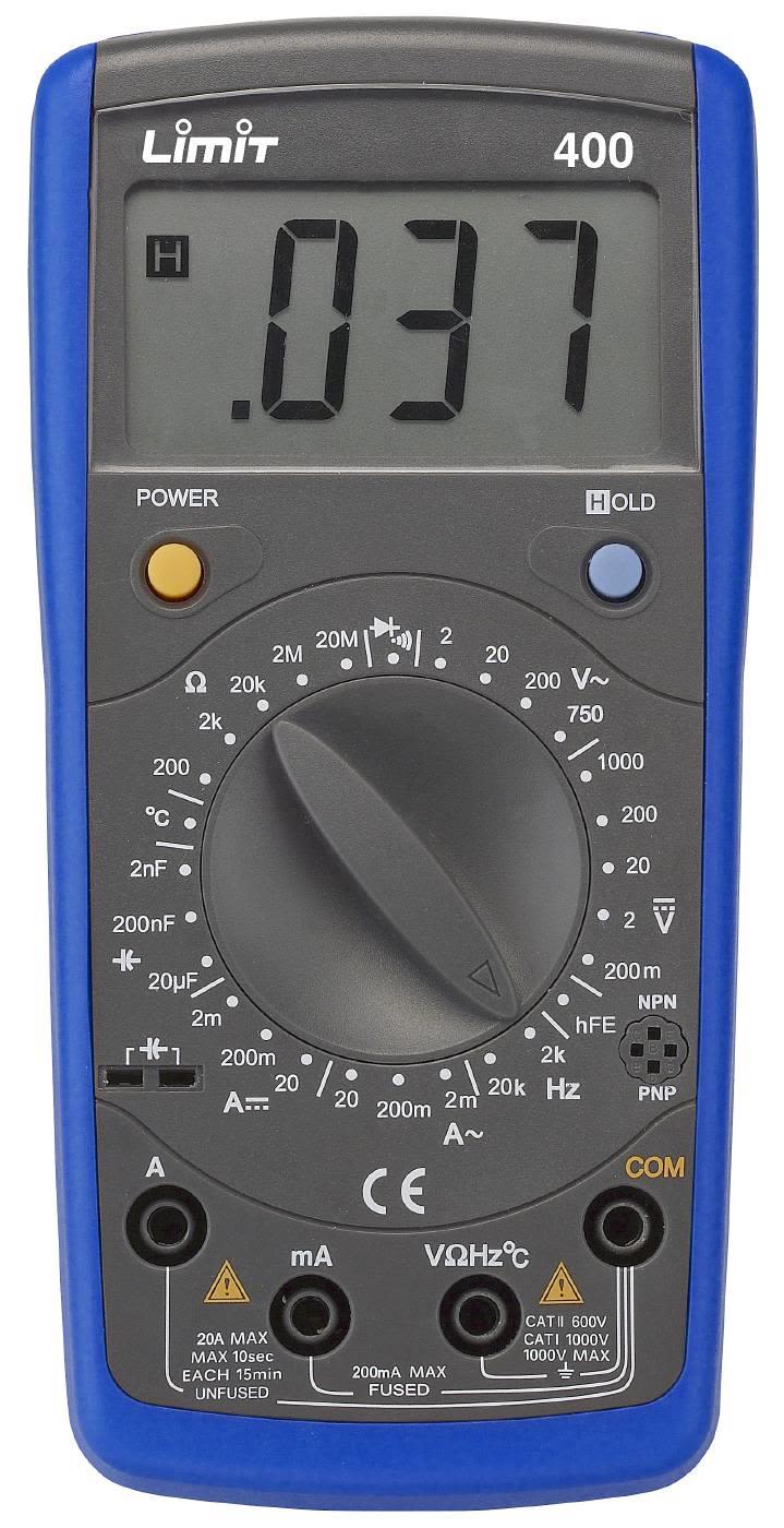 Limit 400 Multimeter inkl. batterier