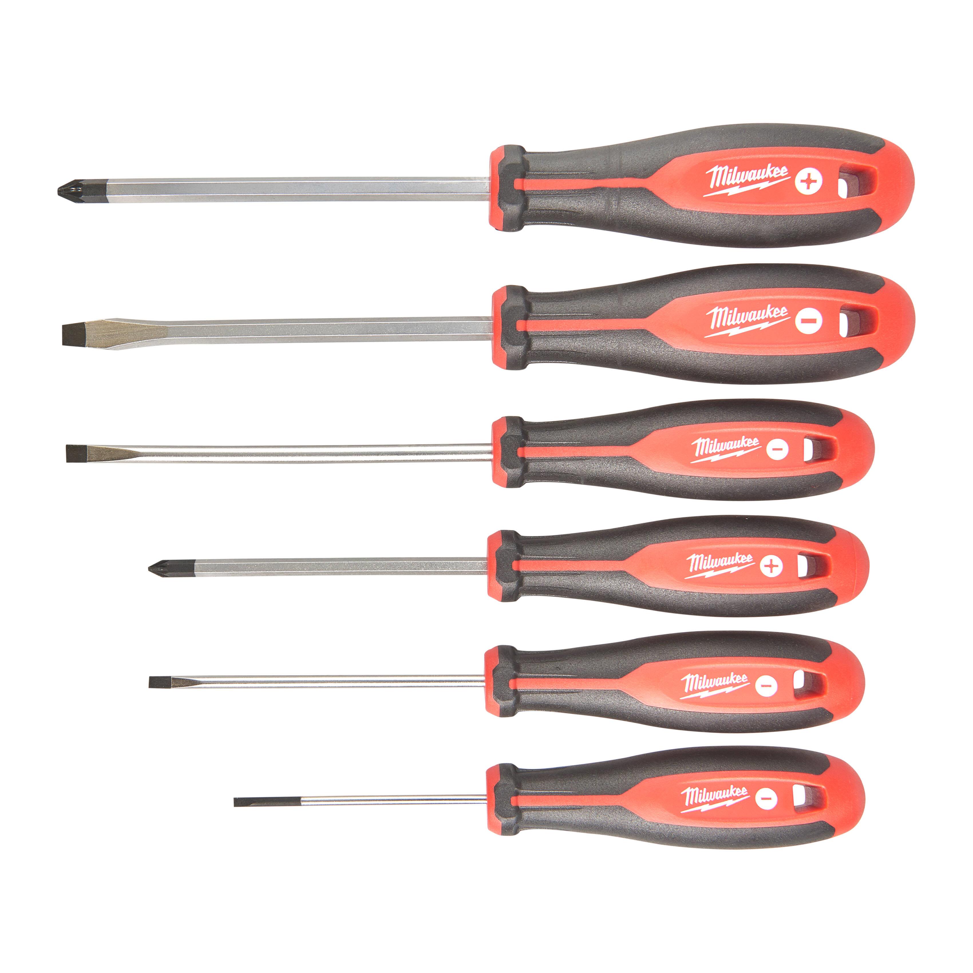 Milwaukee Tri-Lobe Skruvmejselsats med runt skaft PZ1/PZ2/SL3/SL4/SL5.5/ SL6.5