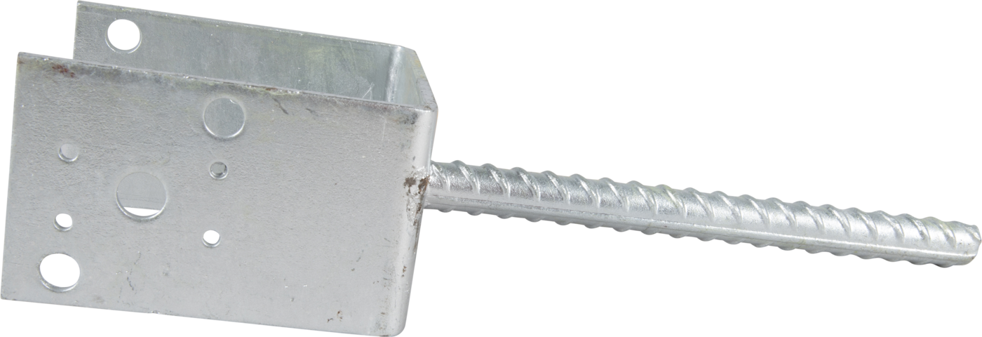 ESSVE 951625 Stolpsko 4 mm, typ U, förzinkad 96 x 70 x 114,5/200 mm