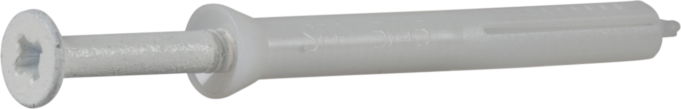 ESSVE 304793 Spikerplugg 5 mm Ø, hvit, forsenket 40 x 60 mm, 100-pakning