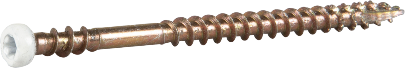ESSVE 555657 Sokkelskrue 3,9 mm Ø, hvitlakkert, TX10 57 mm, 250-pakning
