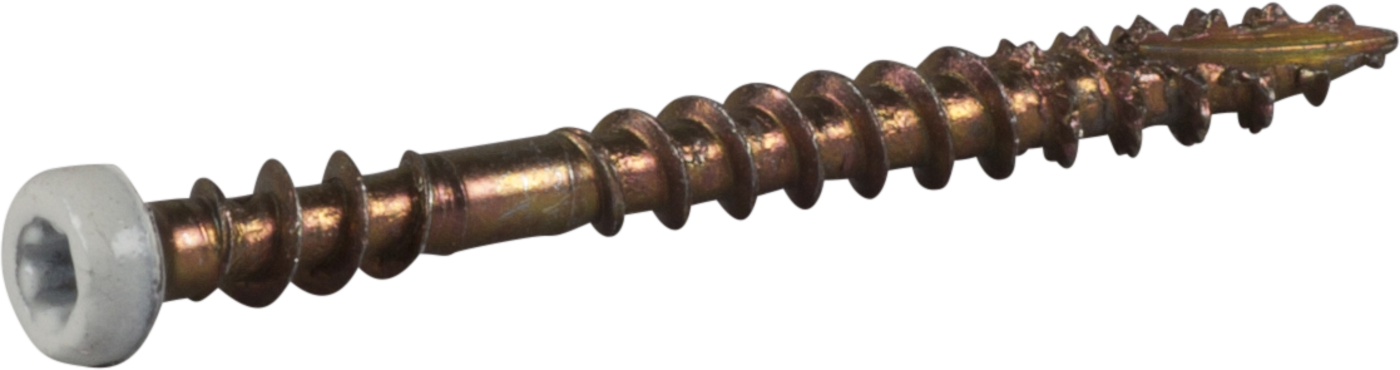 ESSVE 555642 Sokkelskrue 3,9 mm Ø, hvitlakkert, TX10 42 mm, 400-pakning