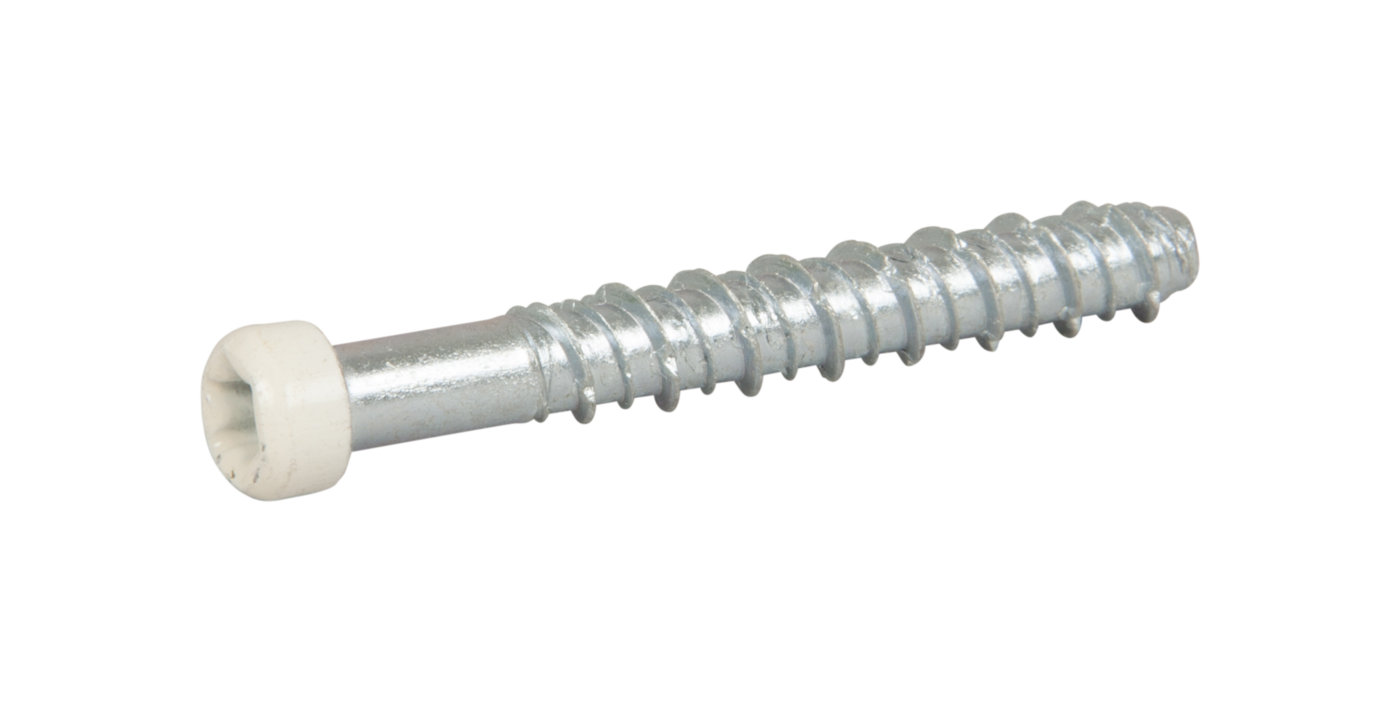 ESSVE ECS-CY Betongskrue 5(4) mm Ø, hvitt hode, 100-pakning 50 mm