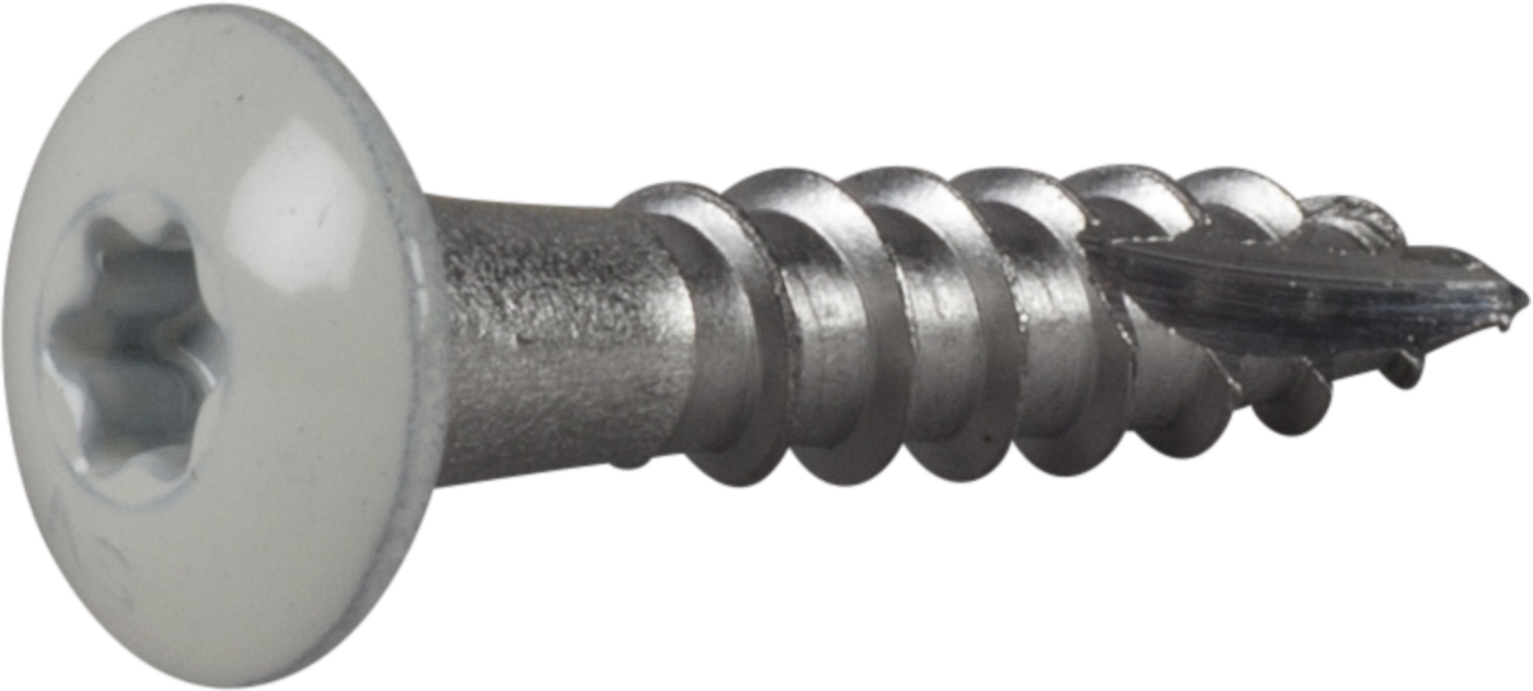 ESSVE 590406 Rennekrokskrue 4,8 mm Ø, hvit, TX20 35 mm, 250-pakning