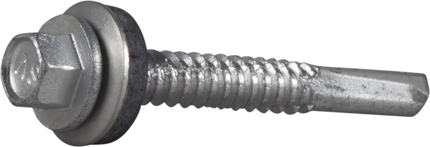 ESSVE 63534 Plåtskruv sexkantshuvud, CorrSeal, med bricka 6,3 x 38 mm, 200-pack