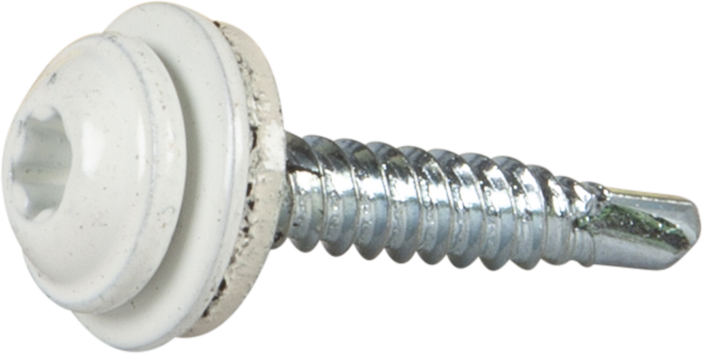ESSVE 63352 Monteringsskrue 4,2 x 25 mm, TX20, med skive hvit (RAL9010), 100-pakning