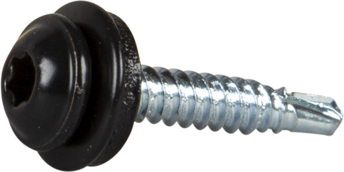 ESSVE 63350 Monteringsskrue 4,2 x 25 mm, TX20, med skive svart (RAL9011), 100-pakning