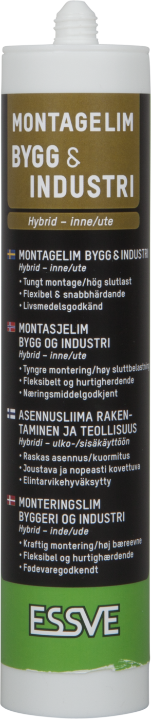 ESSVE 118778 Monteringslim bygg/industri, 300 ml Hvit