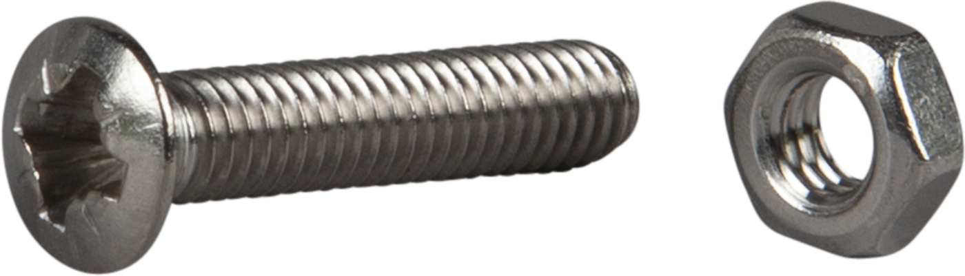 ESSVE 550214 Maskinskrue vognforsenket, syrefast A4 M4 x 20 mm, 8-pakning