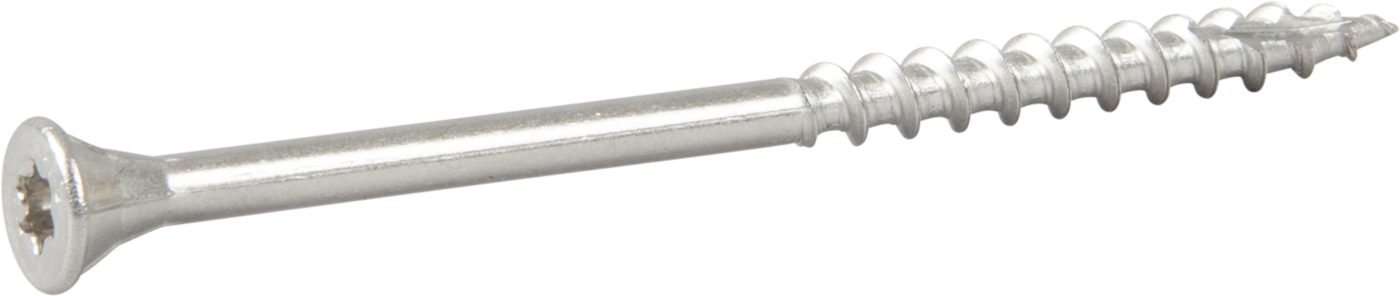 ESSVE 537572 Fasadeskrue 4,4 x 72 mm, rustfri/syrefast A4, bånd. Blank, 250-pakning