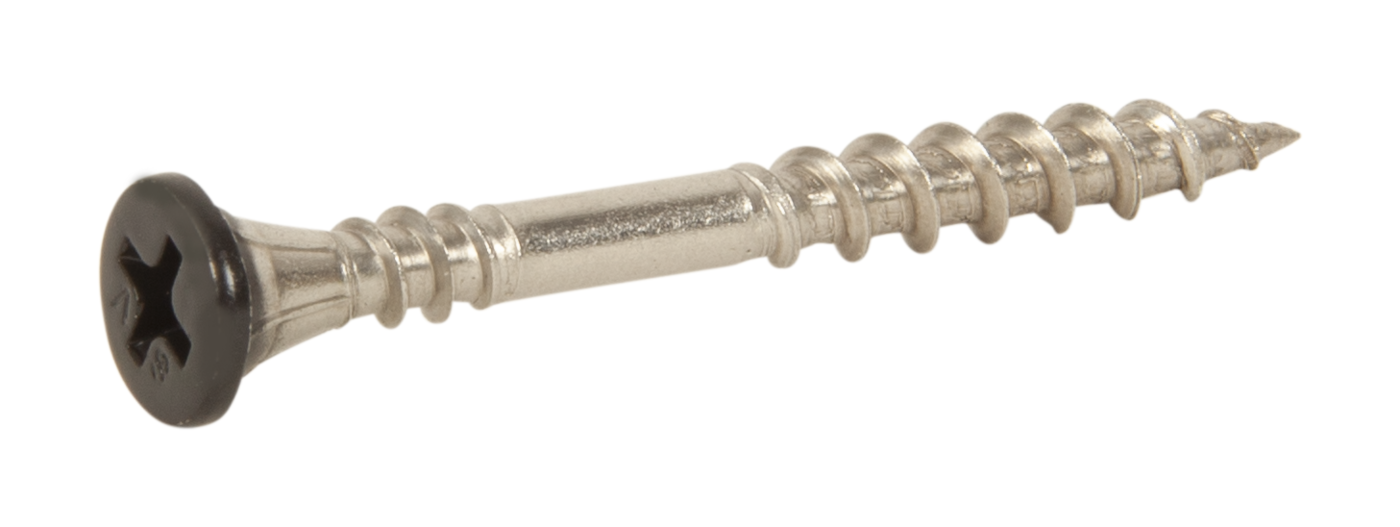 ESSVE 537617 Fasadeskrue 4,2 x 45 mm, rustfri/syrefast A4, bånd. Svart, 1000-pakning