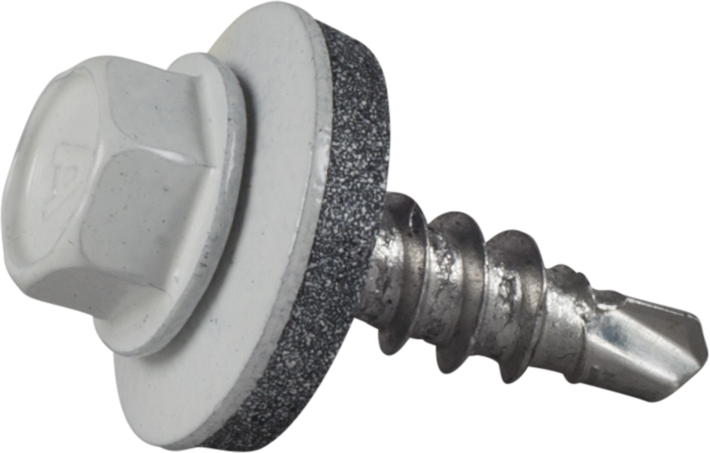 ESSVE 63251 Farmerskrue 5,5 x 20 mm, 6 K-hette, BS, ALU Hvit, 250-pakning