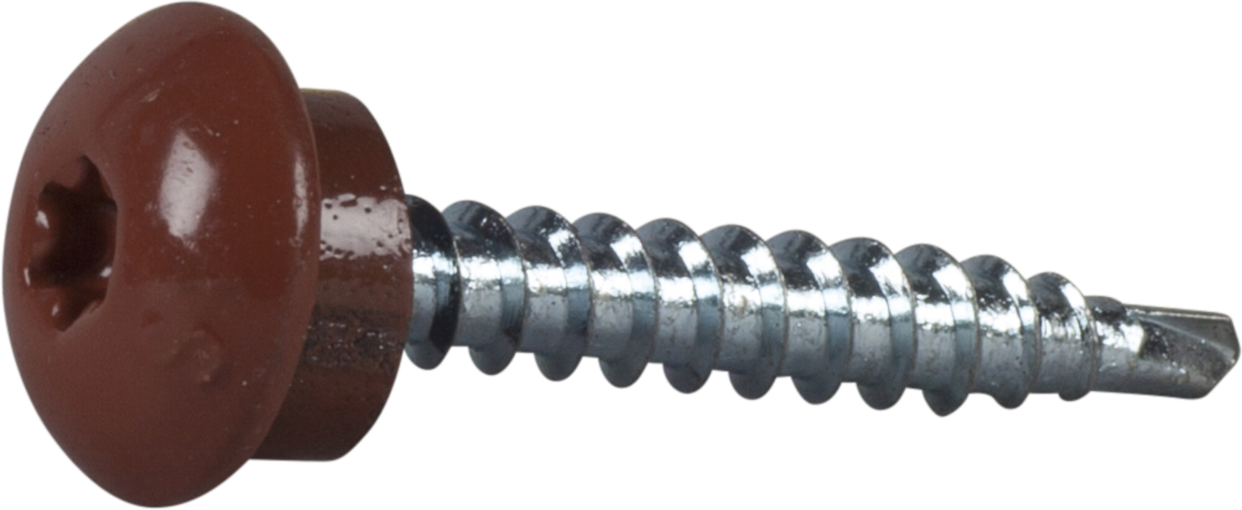 ESSVE 63282 Farmerskrue 4,8 x 35 mm, BS, TX25, 250-pakning Mursteinsrød